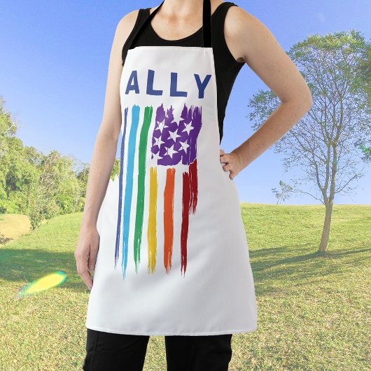 Ally Artistic Rainbow Pride Flag T-Shirt Schort