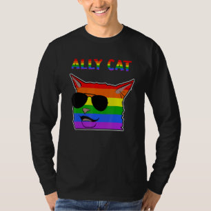 Ally Cat Memes dempt de kat Lgbtq T-shirt