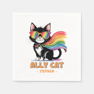 Ally Cat – Rainbow Cat LGBTQ Pride Servet
