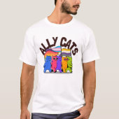 Ally Cats LGBT Equality Support T-shirt (Voorkant)