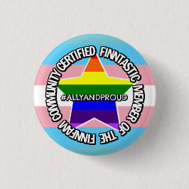 (Ally) Certified FinnFam Member Badge Ronde Button 3,2 Cm