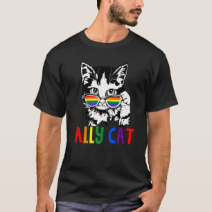 Ally Kat Lgbt Pride Vlag Gay Pride Regenboog Heren T-shirt