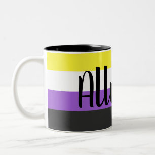 Ally Mug de drapeau non-binaire