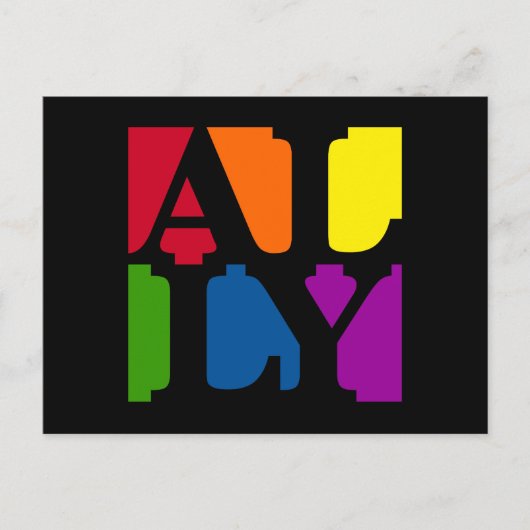 Ally Pop Black Briefkaart (Voorkant)