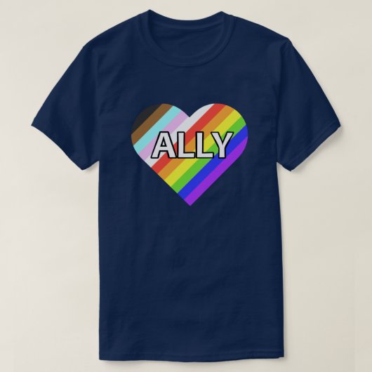 Ally Pride Heart T-shirt (Design voorkant)