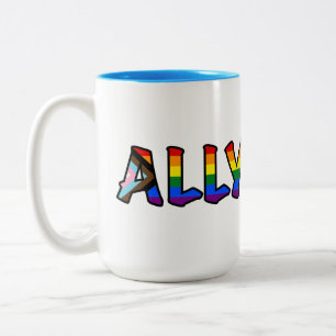 Ally Pride Mok: Levendige kleuren & Koffiegekken Tweekleurige Koffiemok