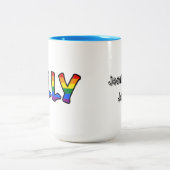 Ally Pride Mug : Couleurs vives et Crazies de café (Centre)