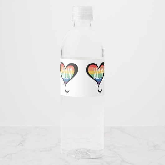 Ally Pride Rainbow Waterfles Etiket (Voorkant)