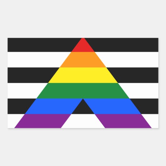Ally Pride Rectangle Sticker (Voorkant)