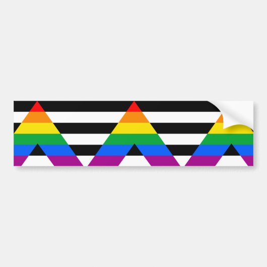 Ally Pride-vlag Bumpersticker (Voorkant)