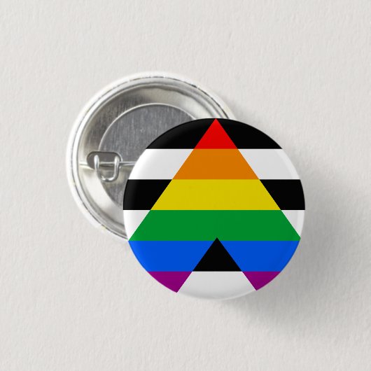 Ally Pride-vlag Ronde Button 3,2 Cm (Voorkant /achterkant)