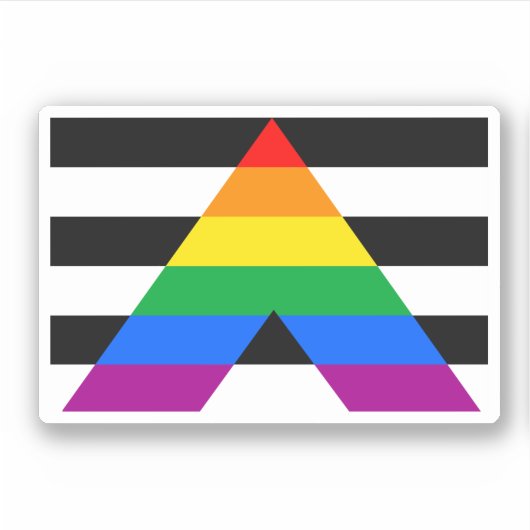 Ally Pride-vlag Sticker (Voorkant)