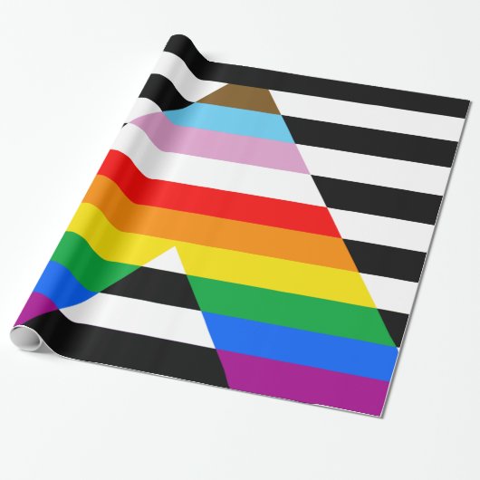 Ally Progress Pride Vlag Cadeaupapier (Uitgerold)