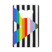 Ally Progress Pride Vlag Kredietkaart Flessenopener (Achterkant)