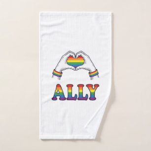 Ally Rainbow Hands Heart Vintage Pride Conception