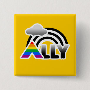 ALLY RAINBOW -.png Vierkante Button 5,1 Cm