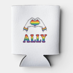 Ally Regenboog Handen Hart Vintage Pride T-shirt O Blikjeskoeler