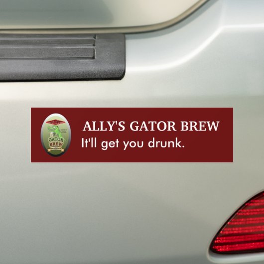 Ally's Gator Brew Bumpersticker (Op auto)