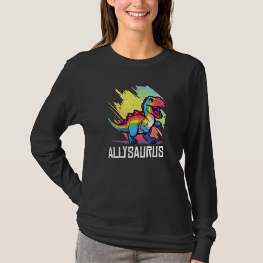 Allysaurus Dinosaur Funny Dino Graphic Ally Equali T-shirt (Voorkant)