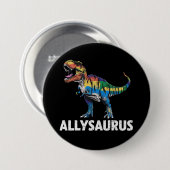 Allysaurus LGBT Dinosaurus Regenboog Vlag Ally LGB Ronde Button 7,6 Cm (Voorkant /achterkant)