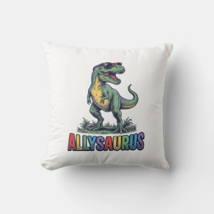 Allysaurus Vintage Dinosaur Zonnebril Shirt Ontwer Kussen