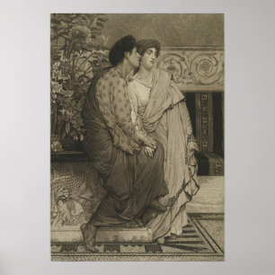 Alma-Tadema - De eerste fluistering van liefde 187 Poster