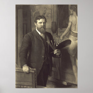 Alma-Tadema - de kunstenaar in zijn atelier Poster