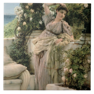 Alma-Tadema "Gij Roos van alle Rozen, 1885 Tegeltje