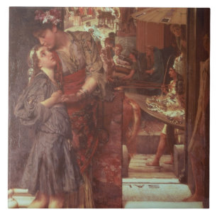 Alma-Tadema Het vertrek, 1880 Tegeltje