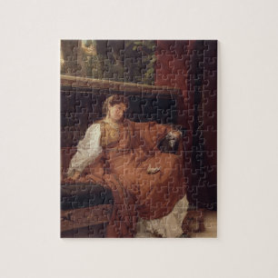 Alma-Tadema Lesbia die over een Sparrow rijdt Legpuzzel