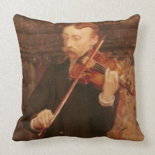 Alma-Tadema Maurice Sons die het Violin spelen Kussen