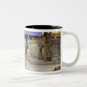 Alma-Tadema Toewijzing aan Bacchus Tweekleurige Koffiemok