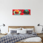 Almaden Peach Label Canvas Afdruk (Insitu (Slaapkamer))