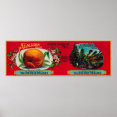 Almaden Peach Label Poster (Voorkant)