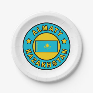 Almaty Kazachstan Papieren Bordje