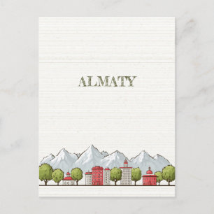 Almaty Kazachstan Reizen Briefkaart