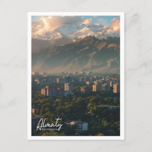 Almaty Kazakhstan Travel Place illustratie Briefkaart