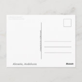Almeria, Andalusië (Spanje) Briefkaart (Achterkant)