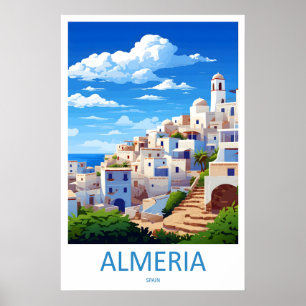 Almeria Vintage Reisposter Ski Nationaal Park Poster