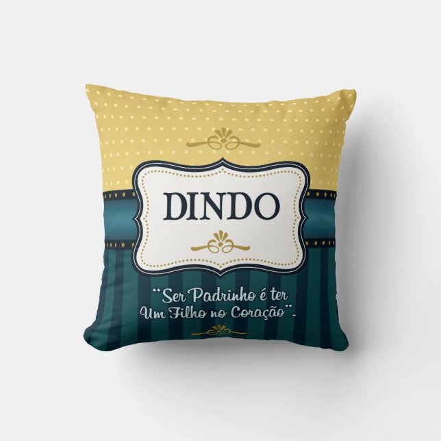 Almofada Batizado Dindo 01 Kussen (Voorkant)