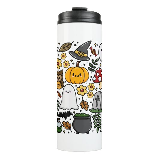Almofada com estampa fofa de Halloween Thermosbeker (Voorkant)