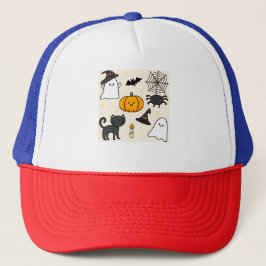 Almofada fofa com desenho Happy Halloween Trucker Pet