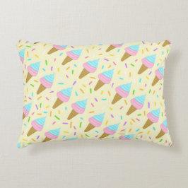 Almofada fofa com estampa contínua de sorvetes accent kussen