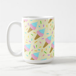 Almofada fofa com estampa contínua de sorvetes koffiemok