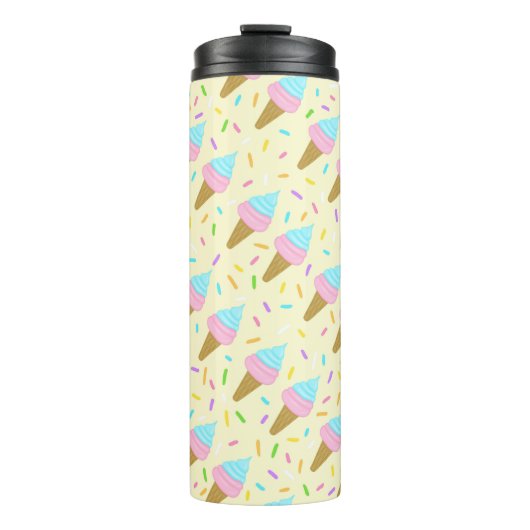 Almofada fofa com estampa contínua de sorvetes thermosbeker (Voorkant)