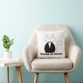Almofada License to Meow Kussen