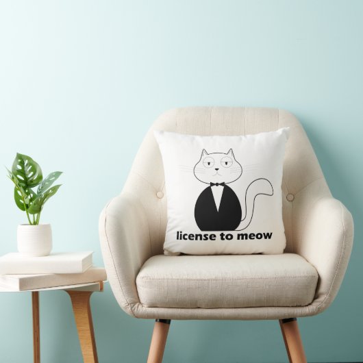 Almofada License to Meow Kussen (Stoel)