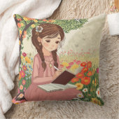 almofada Menina no Jardim Kussen (Deken)