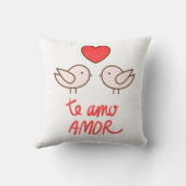 almofada pássaros romântico com coração kussen (Achterkant)