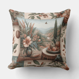 almofada quadrada estampada com flores adelfa kussen